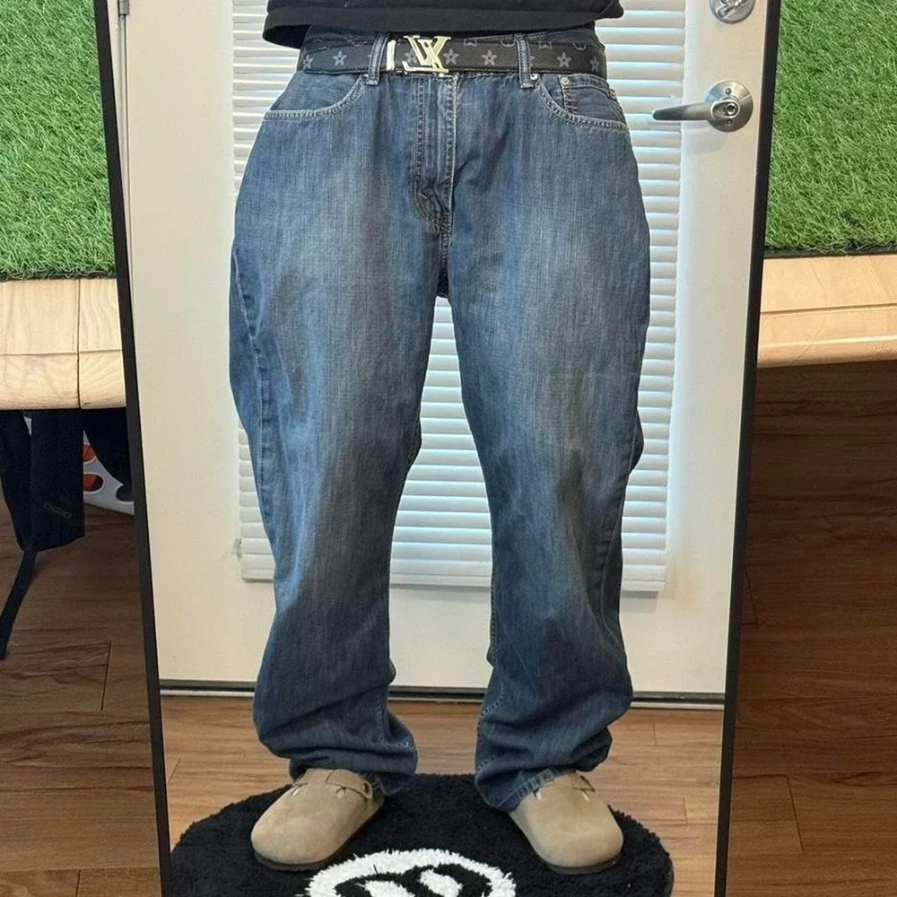 Y2K Levi's 514 straight fit blue jeans 38x32
